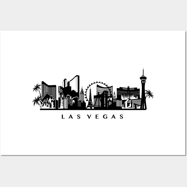 Las Vegas Skyline Wall Art by Elenia Design